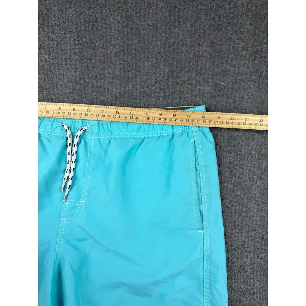 Men's Aqua Blue Swim Trunks with Mesh‎ Lining Size Medium